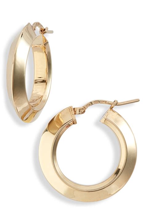 Argento Vivo Sterling Silver Knife Edge Hoop Earrings Nordstromrack Argento Vivo Sterling