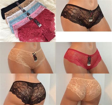 Pack Wholesale Lace Bikini Cheeky Sexy Hi Cut Women S Panties Underwears Ebay