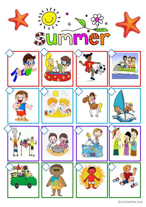 Summer Holidays English Esl Worksheets Pdf And Doc