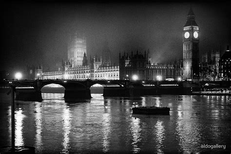 Westminster Palace A Foggy Winter Night London Uk By Aldogallery