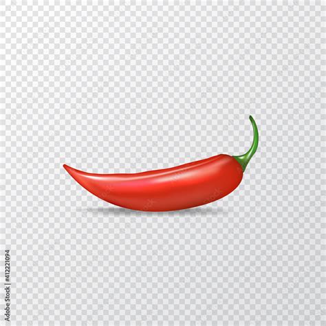 Red Hot Chili Pepper Realistic Vector Illustration Red Hot Chili Pepper Lay On Transparent