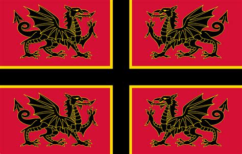 A flag for a fictional Welsh Walloon : r/vexillology