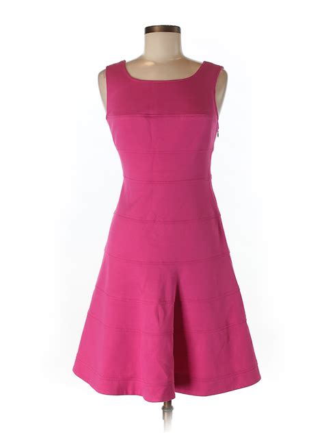 Trina Turk Solid Pink Casual Dress Size 8 80 Off Thredup