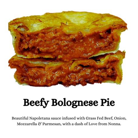 Pack Of Beefy Bolognese Pies Nonna Tina S Italian Pies Catering