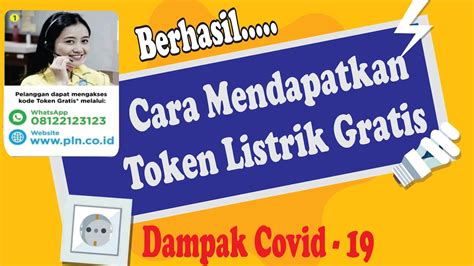 Cara Mendapat Token Listrik Gratis Stimulus Covid Youtube