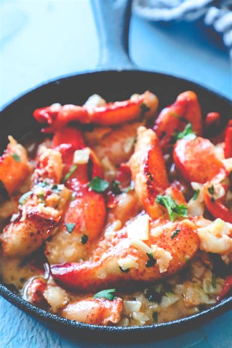 Easy Garlic Butter Lobster Skillet Recipe Sweet Cs Designs