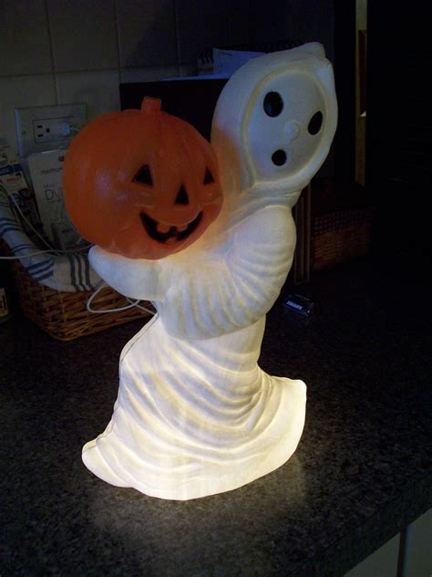 Blow Mold Ghost Jack O Lantern Lighted Decoration Vintage