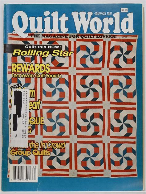 Quilt World Magazine January 1989 The Magazine For Quilt Lovers Patterns Designs Rolling