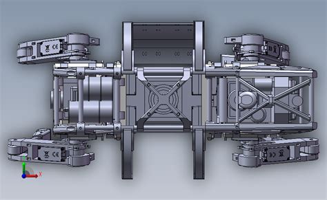 四足机械狗机器人solidworks 2020模型图纸下载 懒石网