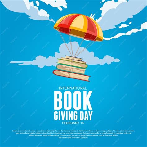 Premium Vector International Book Giving Day Vector Illustration