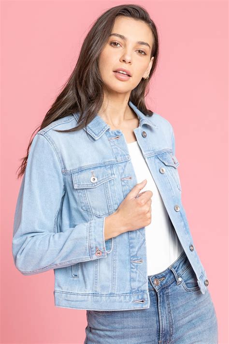 Light Blue Classic Cotton Denim Jacket Roman Uk