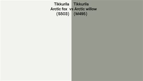 Tikkurila S503 Arctic Fox Vs M495 Arctic Willow Side By Side Comparison