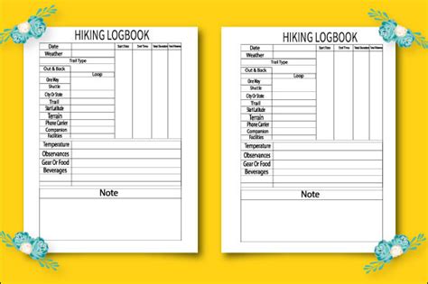 Hiking Logbook Kdp Interior Design Graphic By Aynul Tees Creative Fabrica