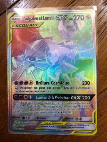 Carte Pok Mon Solgaleo Et Lunala Gx Eclipse Cosmique Fr Ebay