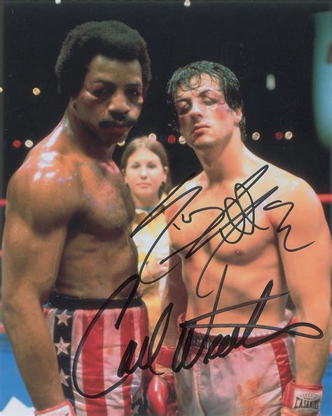 Sylvester Stallone And Carl Weathers Rr Auction