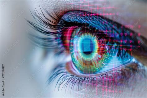 Human Cyborg Ai Eye Iris Transillumination Defect Eye Fractal Optic