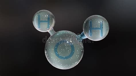 Water Molecule Molecular Chemical Formula H2o Odorless Macro Liquid