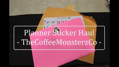 Planner Sticker Haul Thecoffeemonsterzco Etsy Stickers Youtube