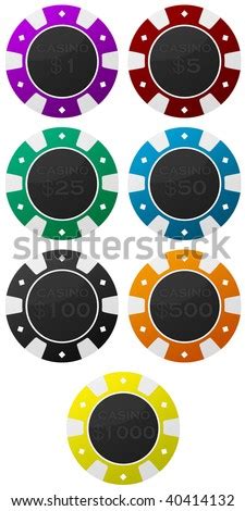 Casino Chips Set. Different Colors. All Values. Stock Photo 40414132 ...