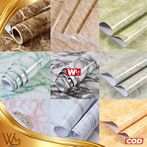 Jual Wallpaper Premium Dinding Sticker Dapur Marmer Glossy Cm X Cm