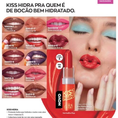 Batom Hidratante Kiss Hidra Color Trend Avon Shopee Brasil