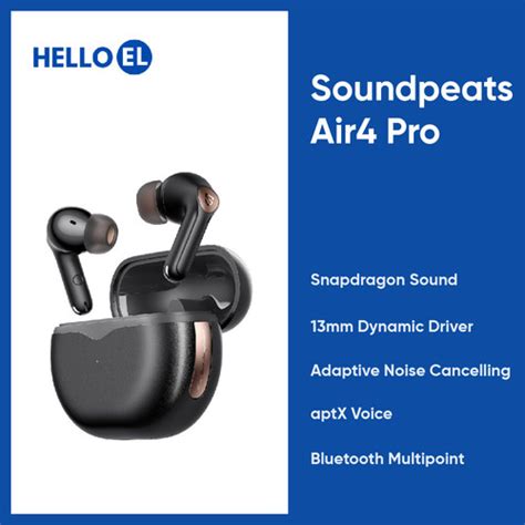 Jual Soundpeats Air4 Pro Air 4 Pro Adaptive Hybrid Anc Snapdragon Earbuds Kota Tangerang