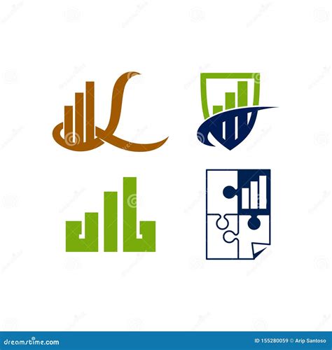 Accounting Tax Financial Business Logo Design Set Template Vector Stock