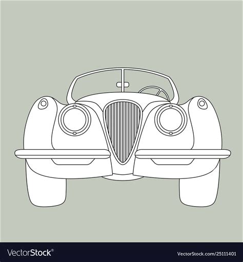 Classic vintage car Royalty Free Vector Image - VectorStock