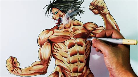 C Mo Dibujar A Eren Titan Shingeki No Kyojin How To Draw Eren Titan