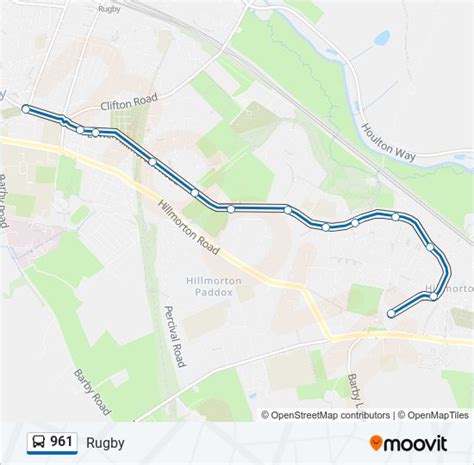 961 Route Schedules Stops Maps Rugby Updated