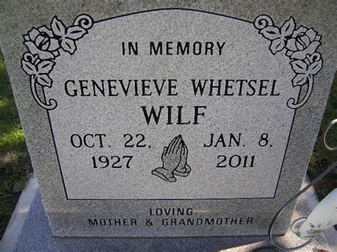 Genevieve Whetsel Wilf Memorial Find A Grave