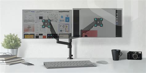 Dual Monitor Arm for 13-32" Screens ONKRON G140, Black – Onkron US