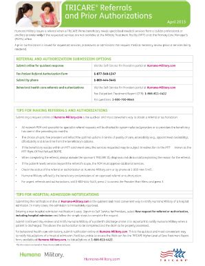 Humana Military Patient Referral Authorization Form Fill