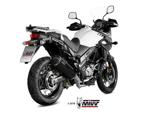 MIVV Speed Edge Black Stainless Steel Slip On Exhaust For Suzuki V