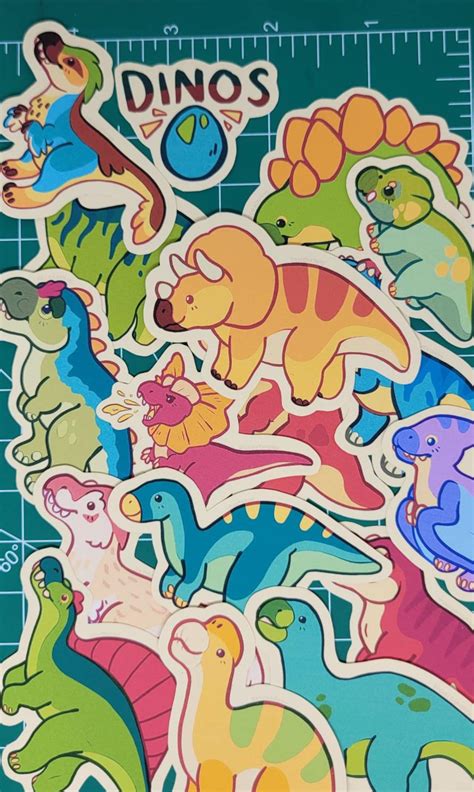 Dinosaur Stickers - Etsy