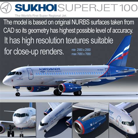 sukhoi 100 3d model