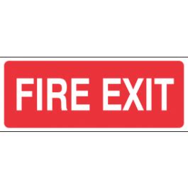 Fire Exit Sign Sticker (Luminescent)450 X 180 X133468