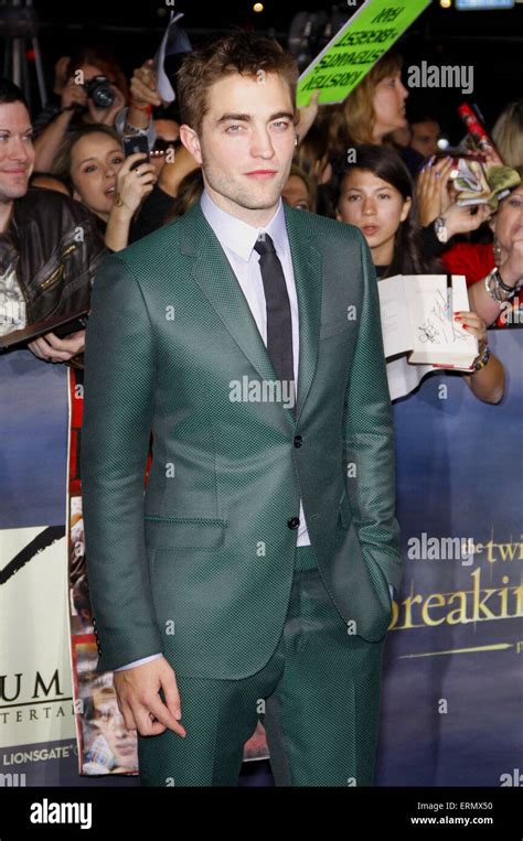 Robert Pattinson at the Los Angeles premiere of 'The Twilight Saga ...