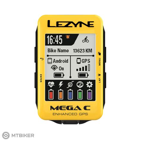 Lezyne Mega C GPS Navigation Yellow MTBIKER Shop