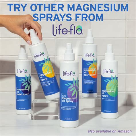 Life Flo Spray De Aceite De Magnesio Puro Cloruro De Magnesio Para