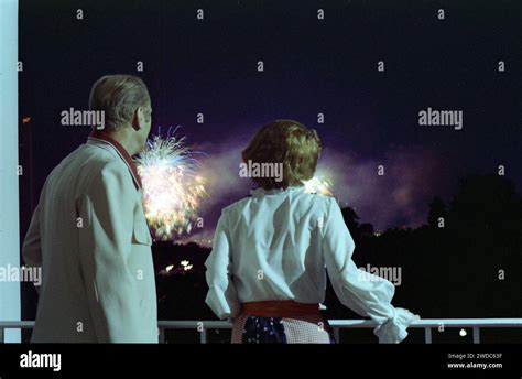 President Gerald R Ford And First Lady Betty Ford Watching The