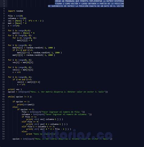 Arrays Python Matriz Dispersa Figura Z En Vector Tutorias Co