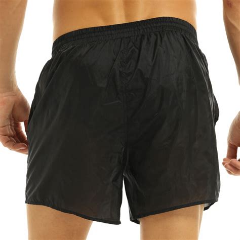 Herren Transparent Badehose Badeshorts Strand Shorts Schwimmen Trunk