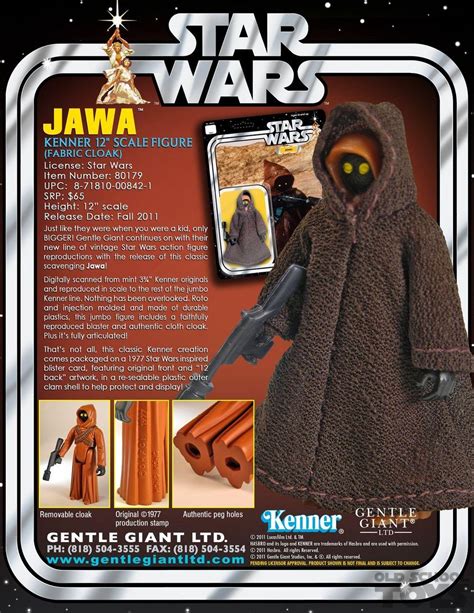 Star Wars Jawa Vinyl Cape 6 Moc Gentle Giant Sdcc Exclusive Old School Toys