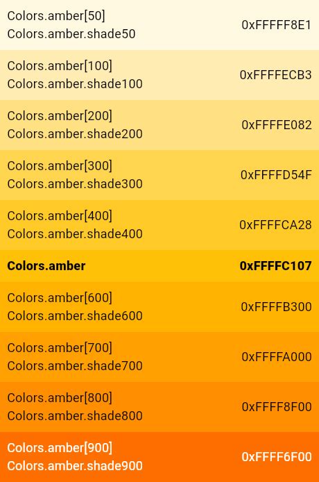 Amber Constant Colors Class Material Library Dart Api