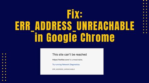 How To Fix ERR ADDRESS UNREACHABLE In Google Chrome Windows 10 N 11