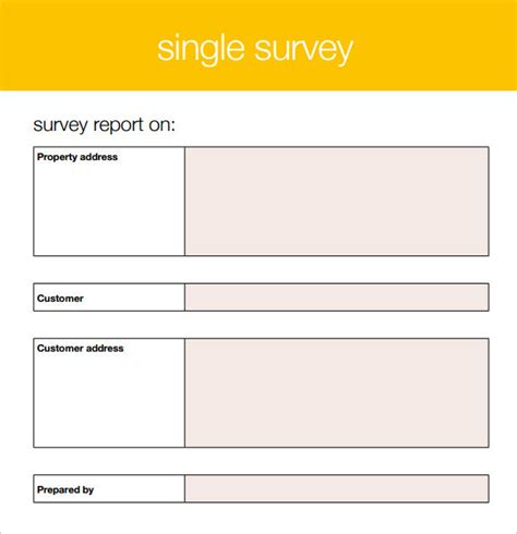 Printable Survey Template Free