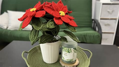 Tutorial Flor Nochebuena A Crochet PoinsettiaMayelin Ros YouTube