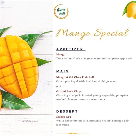 Your Mangonificent Meal: Secret Taste's New Set Menu - MYANMORE