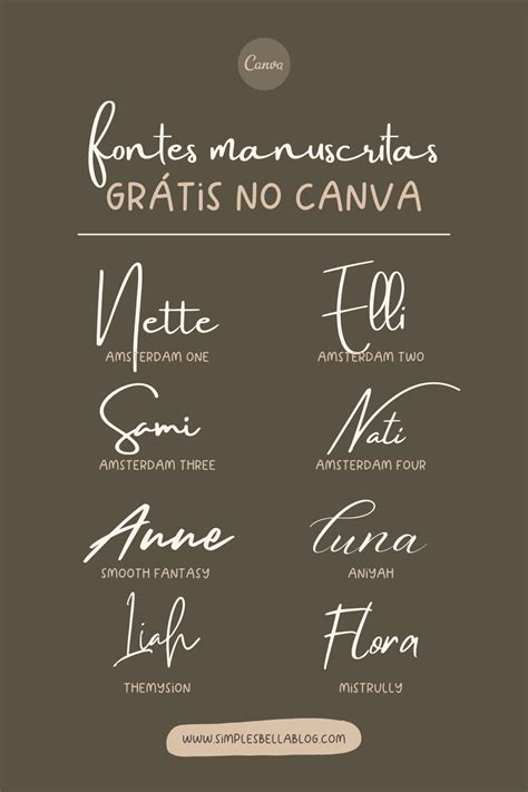 16 Fontes Manuscritas Gratuitas Do Canva Artofit